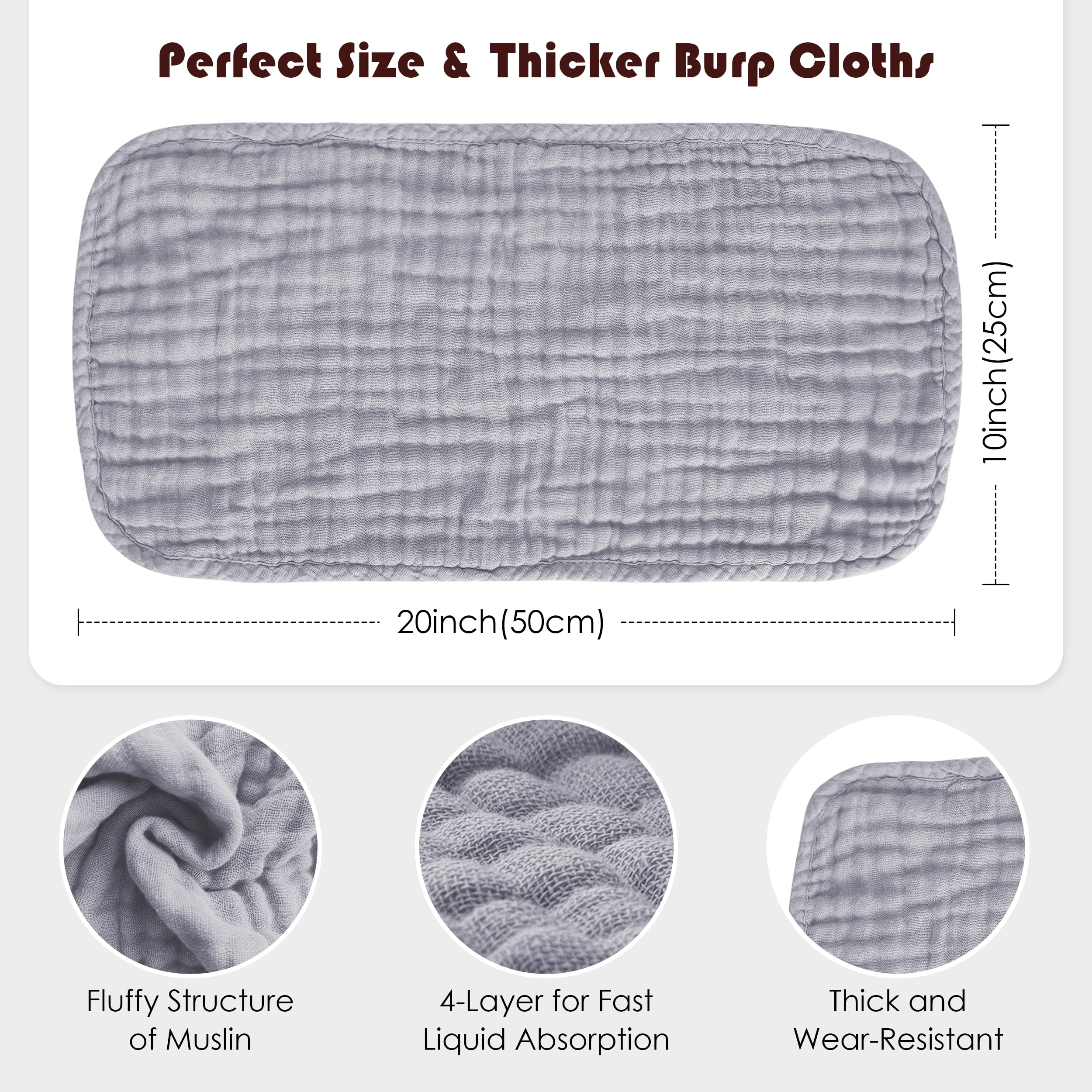 Spotted Play muslin cloths for baby wipes, towels, and burp use.