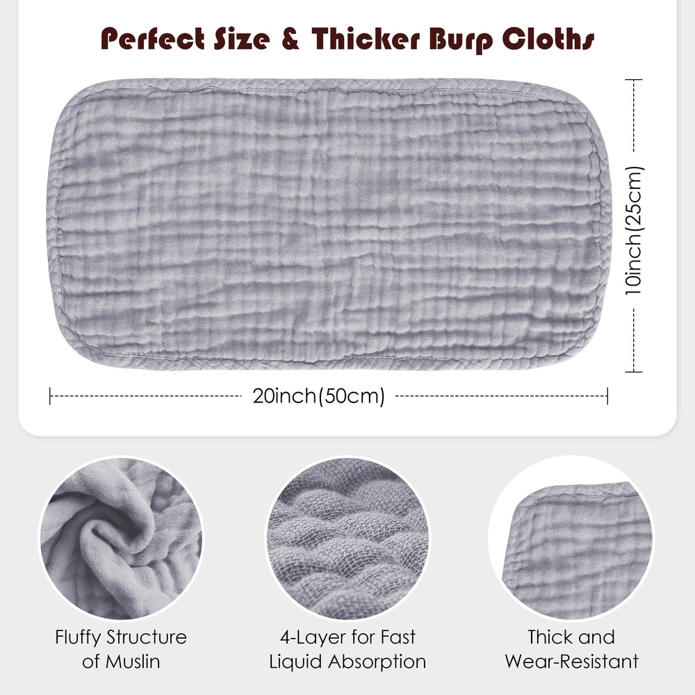 Spotted Play muslin cloths for baby wipes, towels, and burp use.