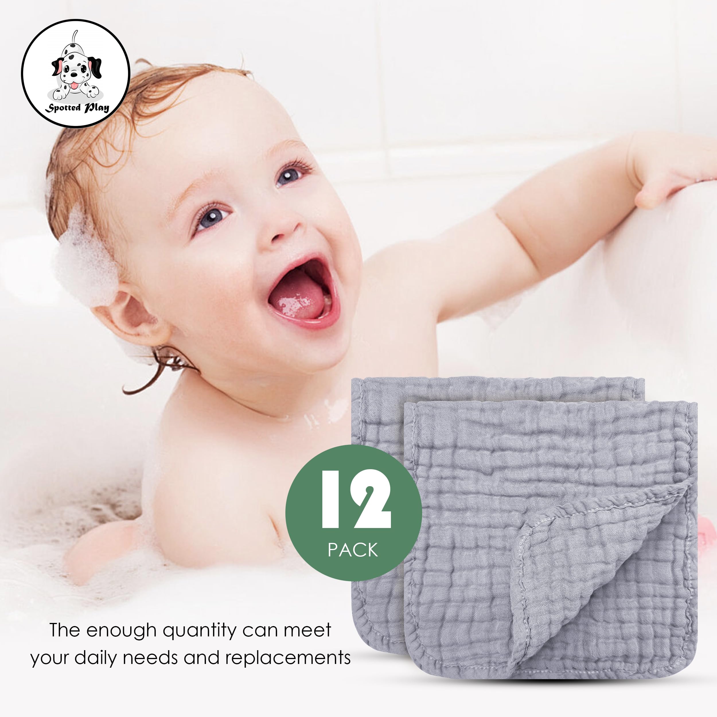 Spotted Play burp cloths are a lightweight travel companion for parents.