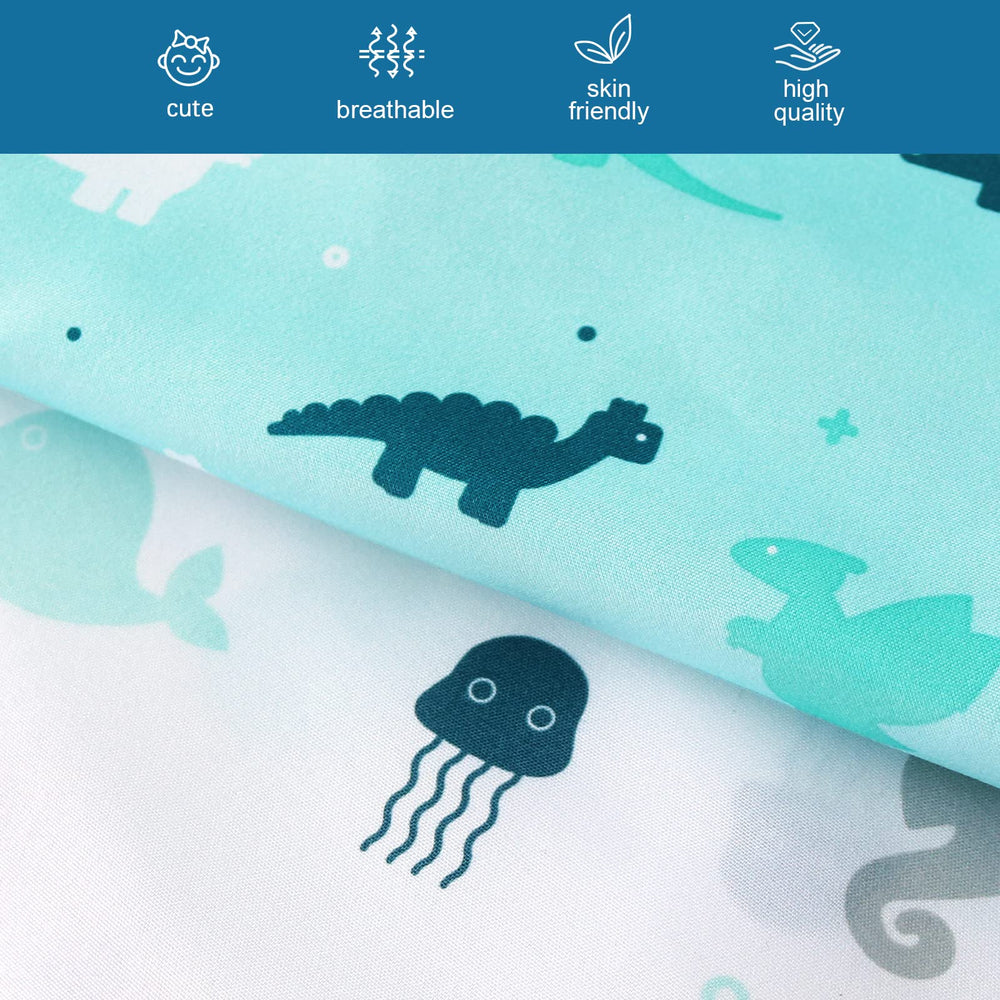 SPRINGSPIRIT bassinet sheet with ocean print keeps baby comfortable day and night
