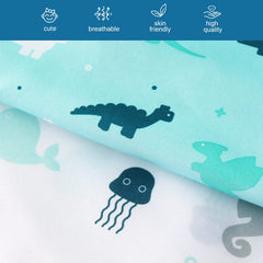 SPRINGSPIRIT bassinet sheet with ocean print keeps baby comfortable day and night