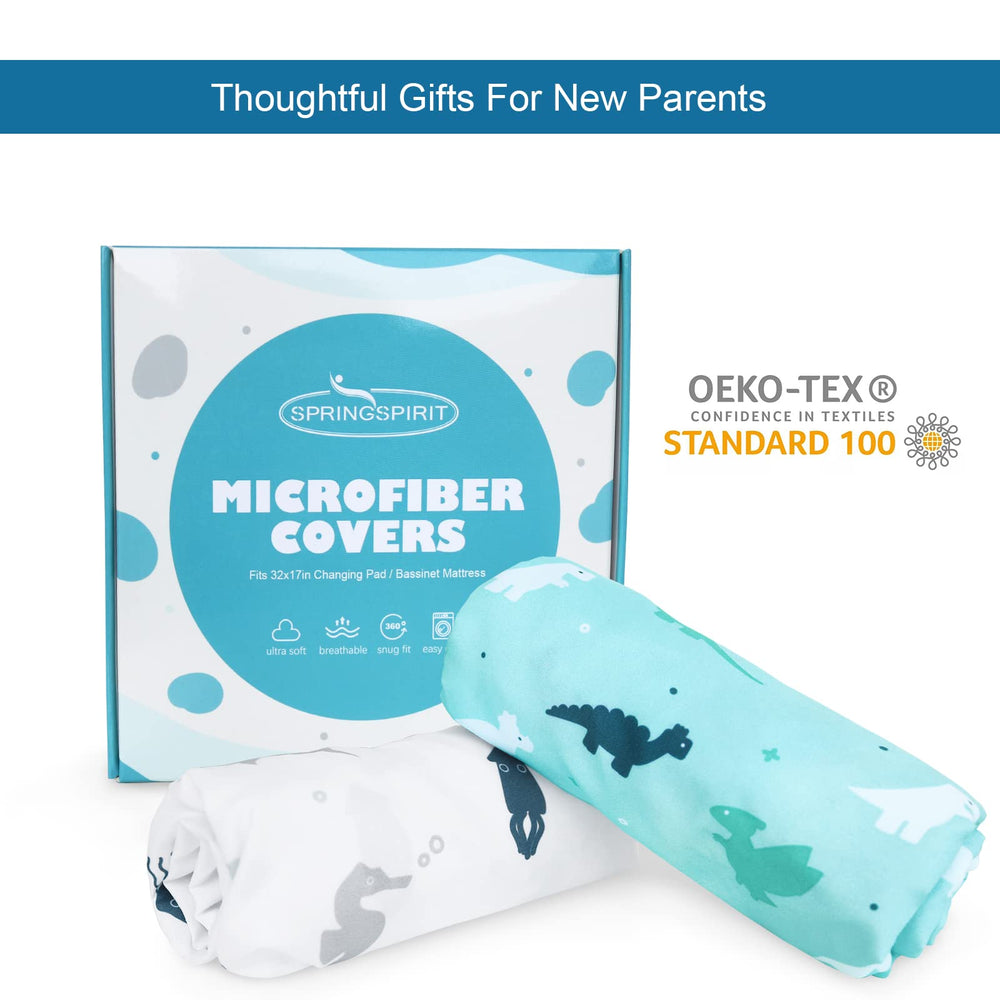 SPRINGSPIRIT bassinet sheet in pink print provides cuddly style and gentle fabric