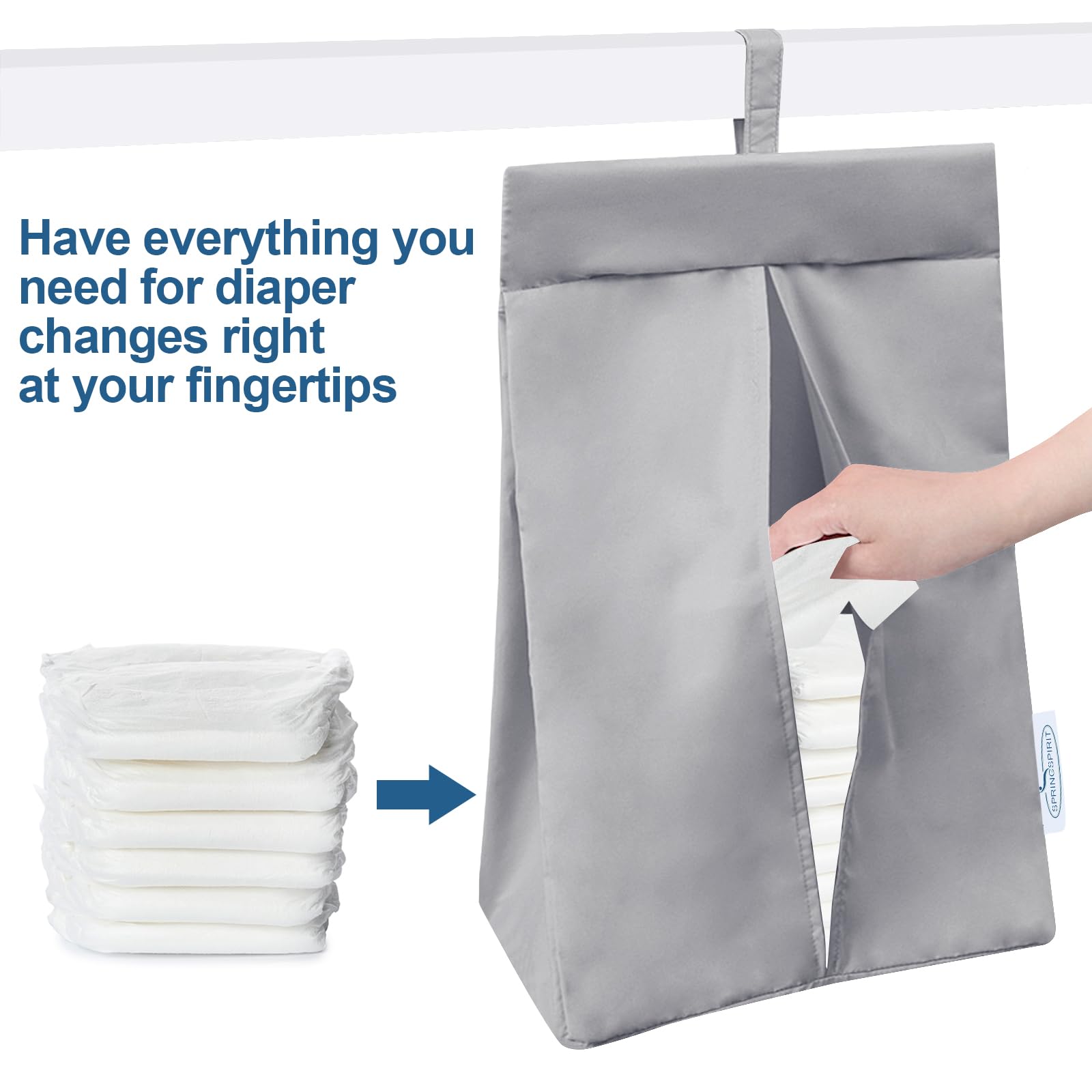 SPRINGSPIRIT diaper stacker dustproof fabric protects contents from dust