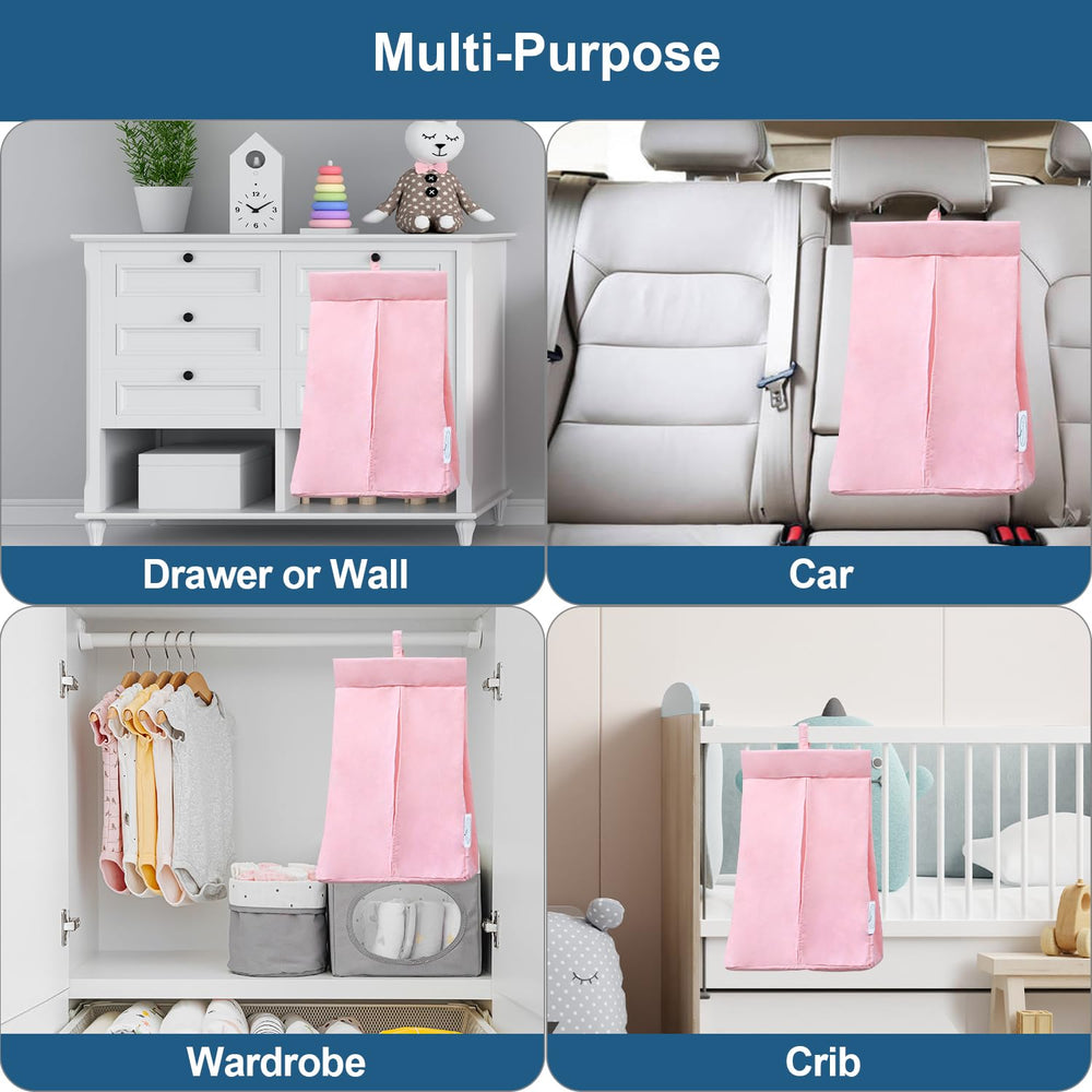 SPRINGSPIRIT diaper stacker pink machine-washable for easy care