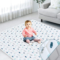 SPRINGSPIRIT premium foam baby play mat with whale design provides cushioned surface for play and exploration.