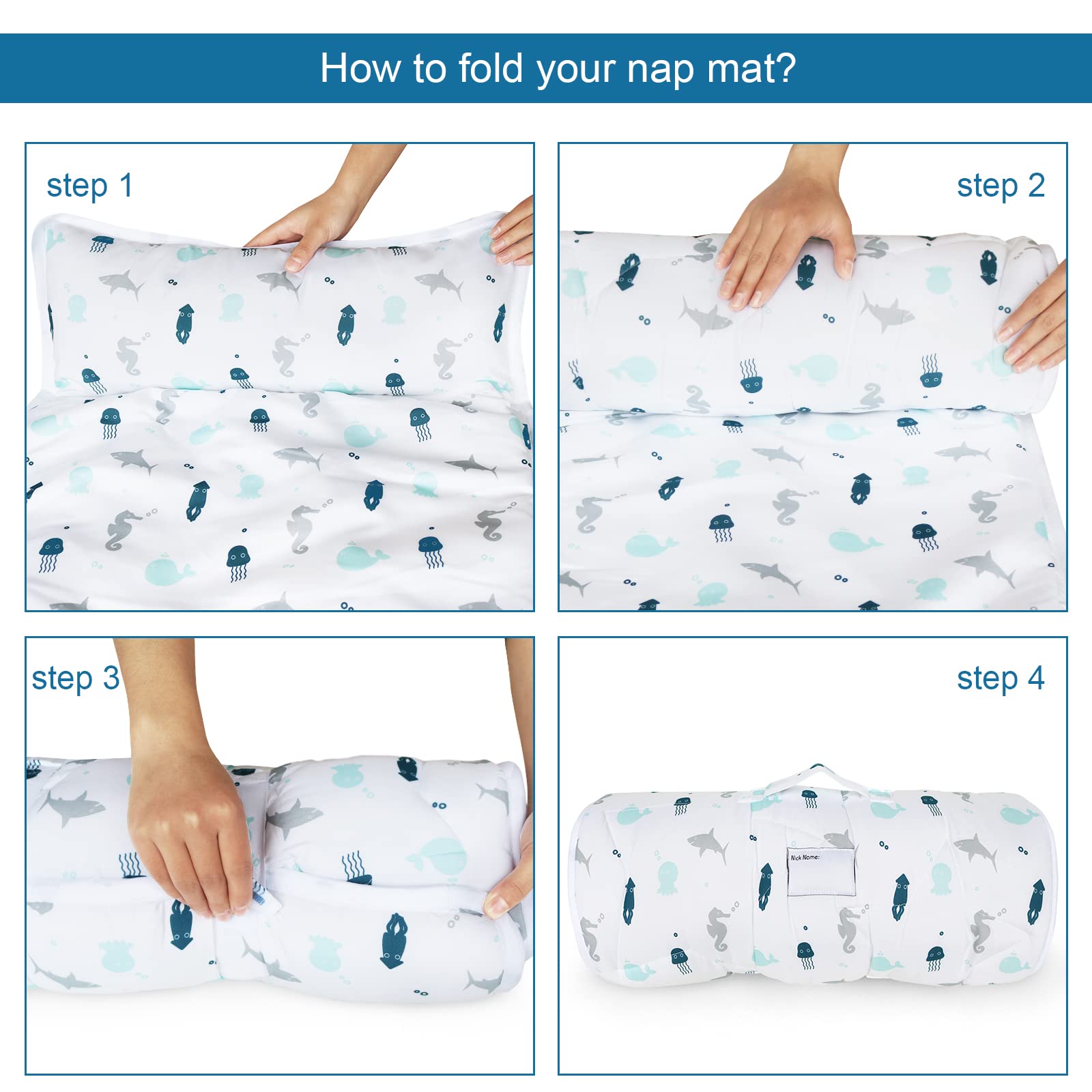 SPRINGSPIRIT Nap Mat color options with playful designs