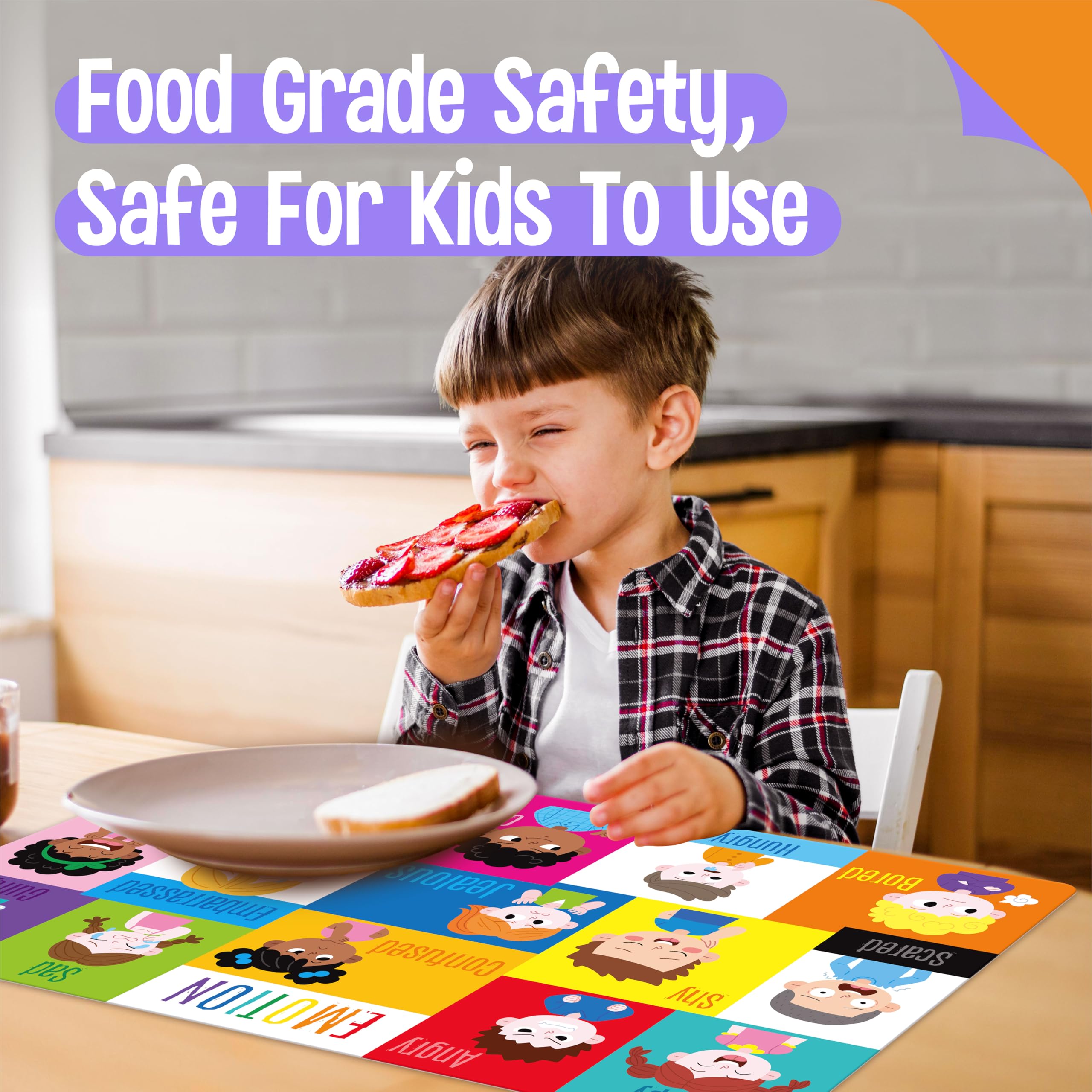 SpriteGru placemats with non-slip backing stay put during meals