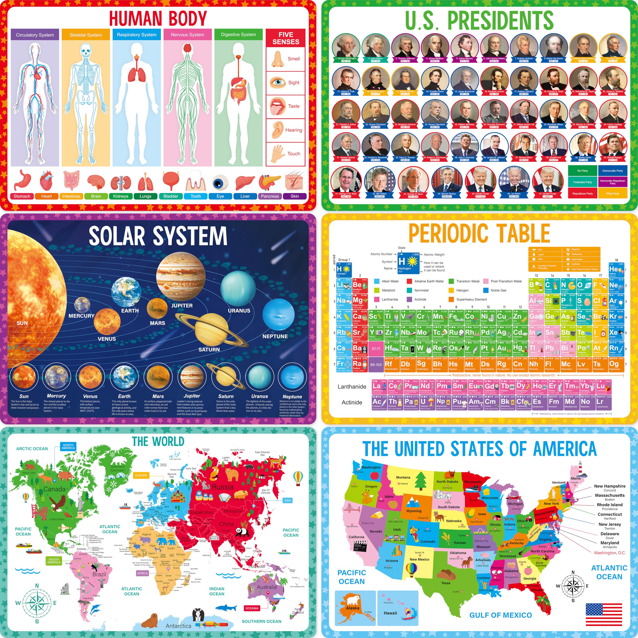 SpriteGru Universe placemat with solar system visuals keeps meals tidy