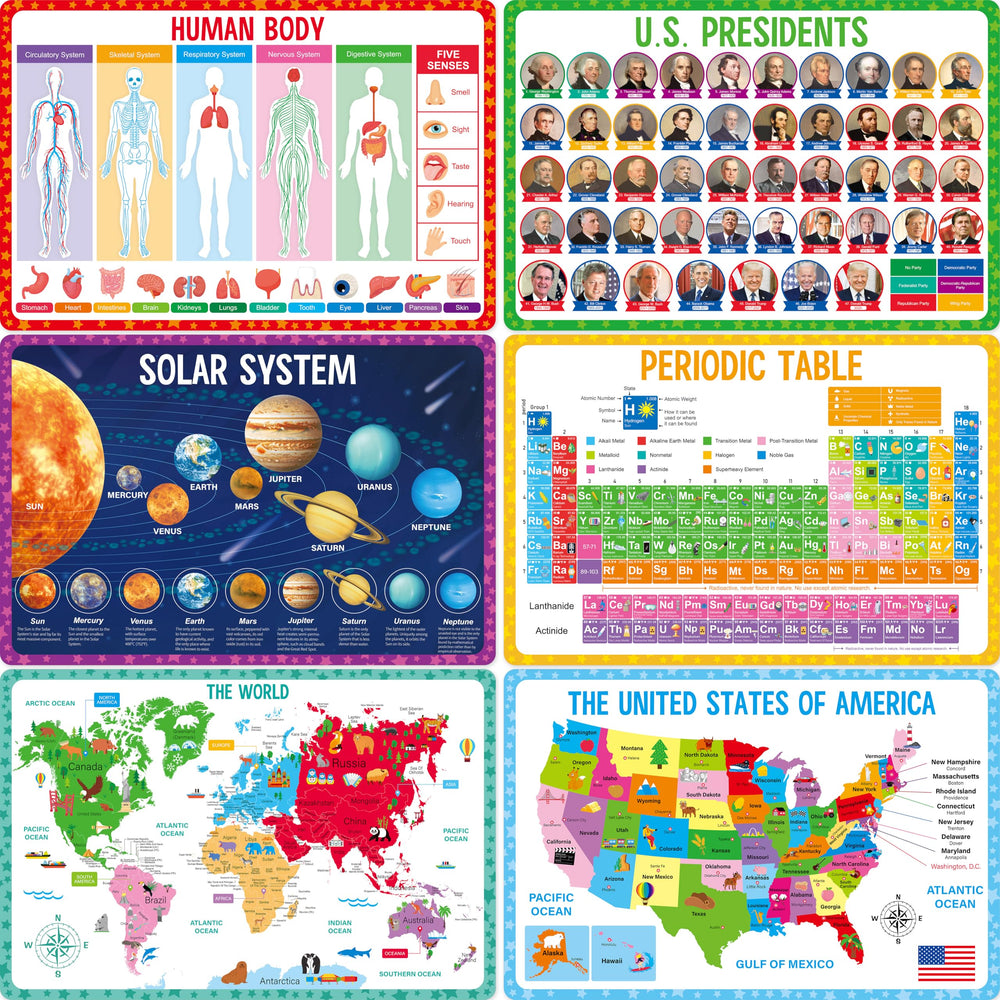 SpriteGru Universe placemat with solar system visuals keeps meals tidy