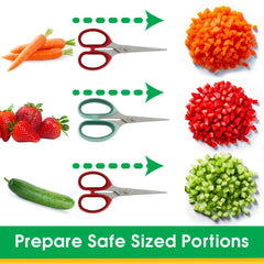 Sprout Cups safety holder on the go keeps scissors clean and accessible.