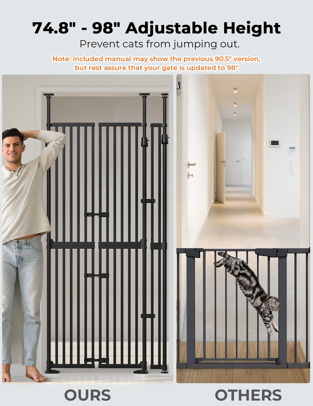 Sprouterie double lock mechanism ensures secure containment for curious cats.