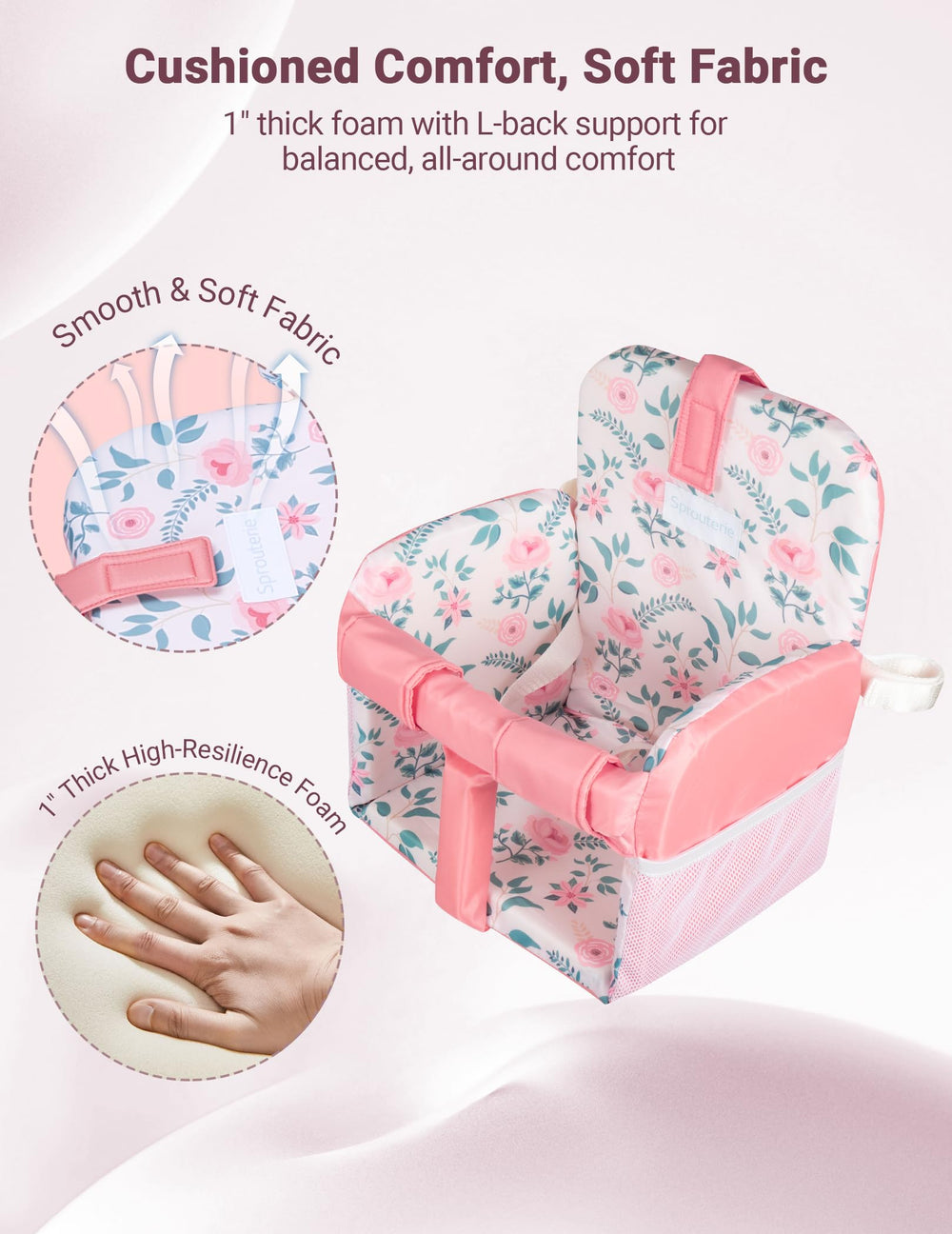 Sprouterie foldable cart cover tucked into a diaper bag.