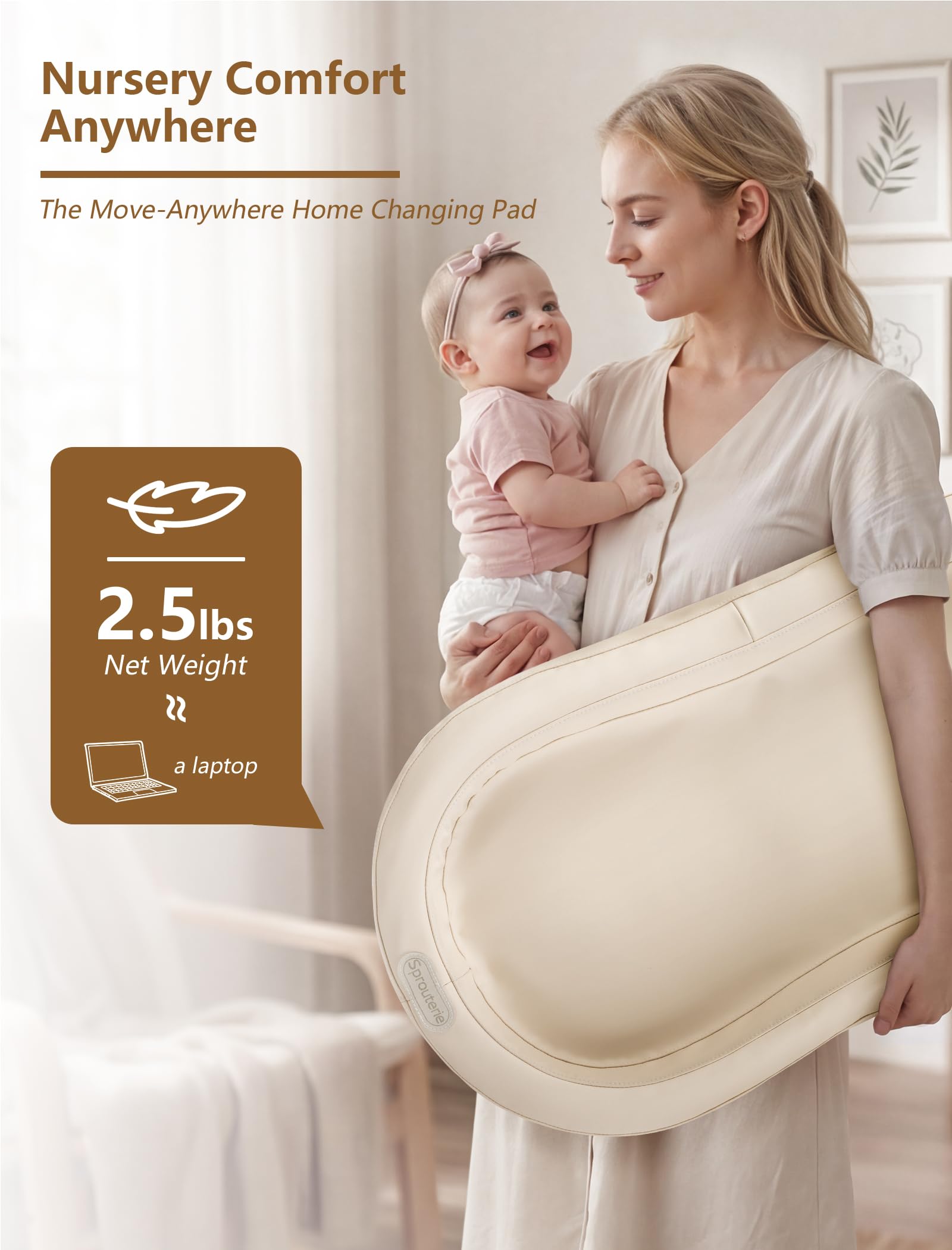 Sprouterie gift-ready nursery accessory in oatmeal for newborns.