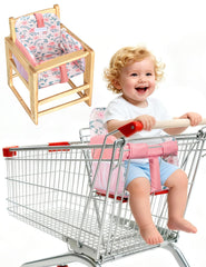 Sprouterie pink cart cover with soft foam padding for baby comfort.