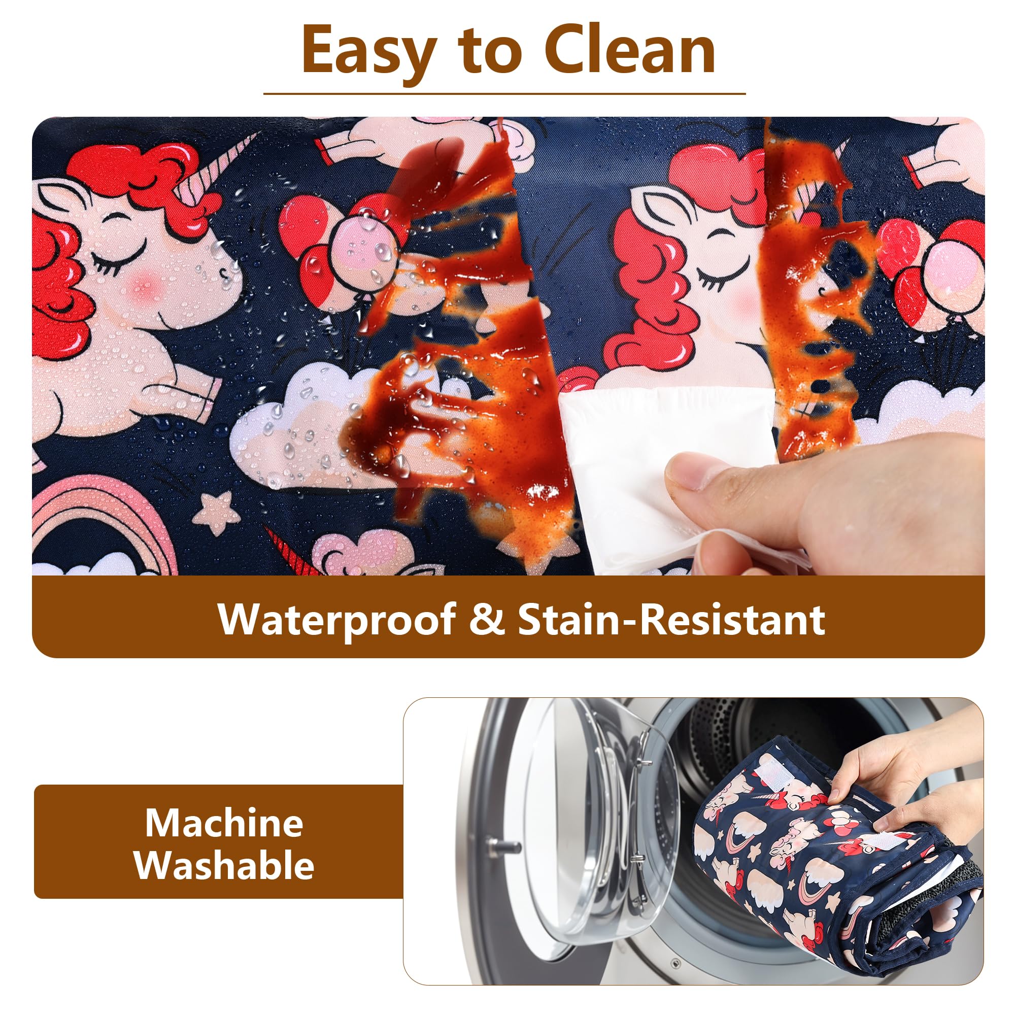 Slip-resistant bottom on Sprouterie high chair cover for stable seating