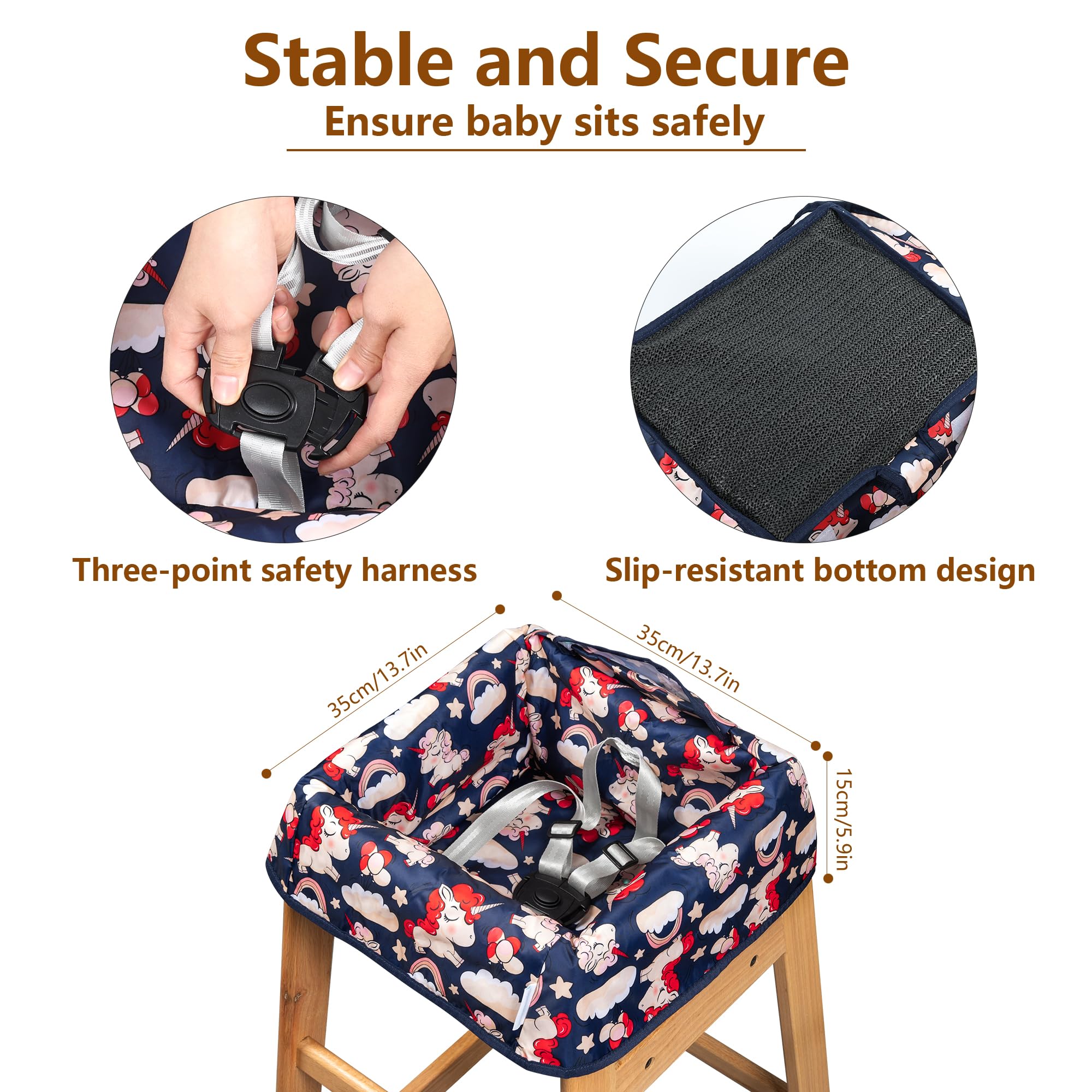 Waterproof and stain-resistant Sprouterie high chair cover cleans easily after spills