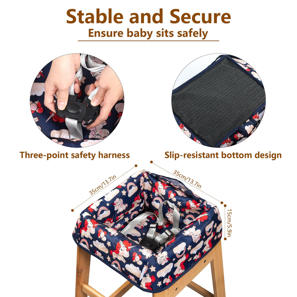 Waterproof and stain-resistant Sprouterie high chair cover cleans easily after spills