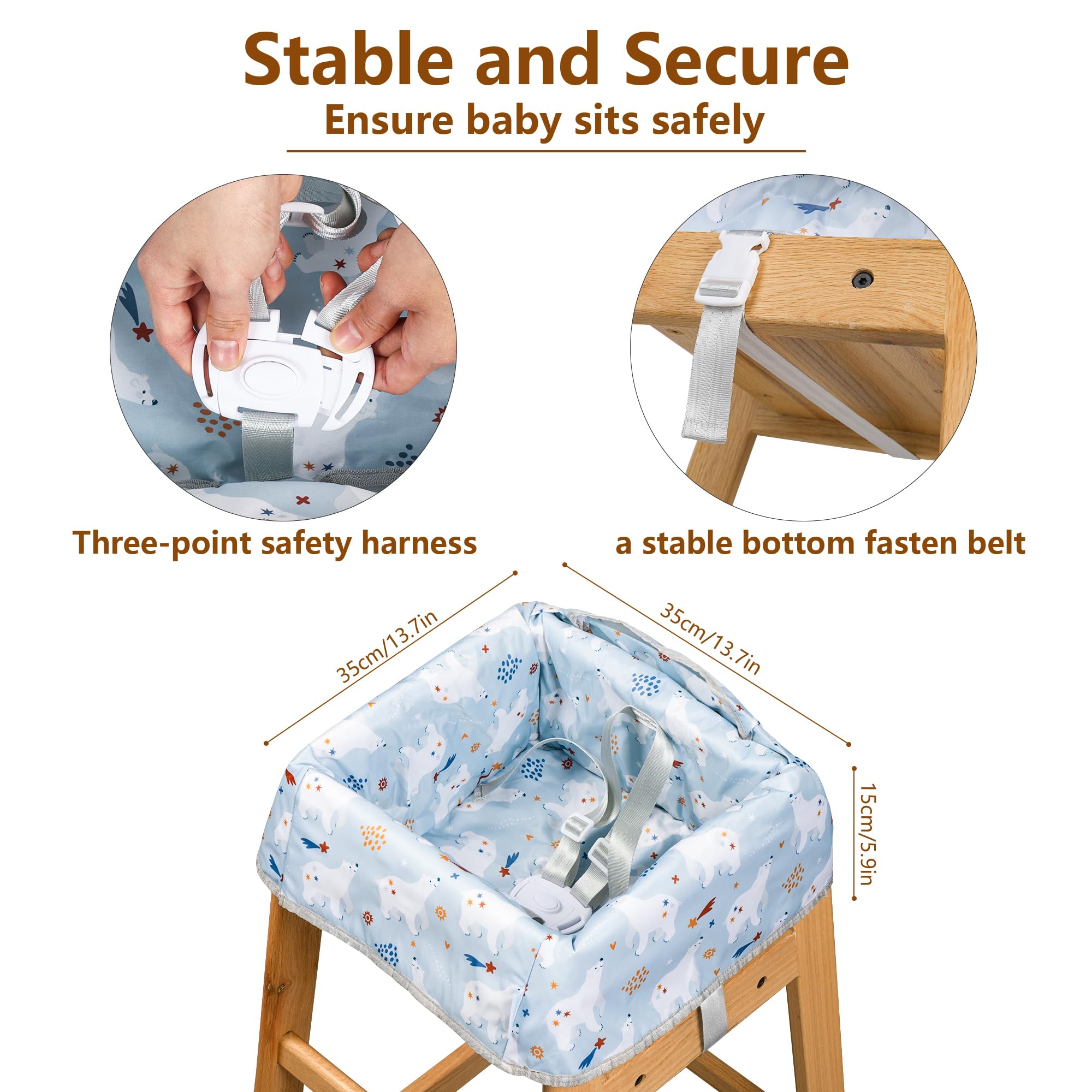 Sprouterie high chair cover with padded layers offers cozy support during snacks