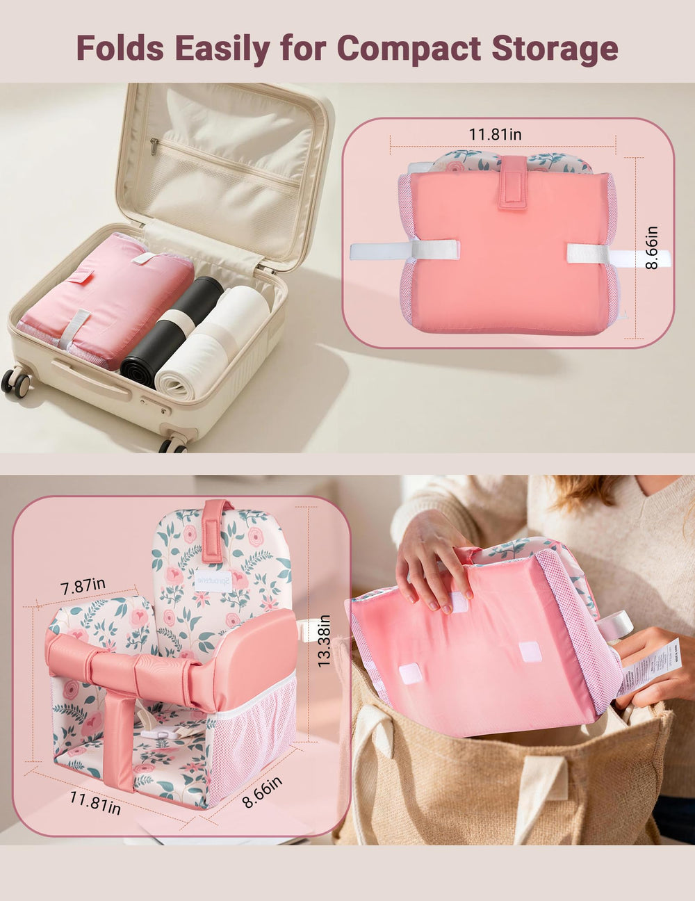 Sprouterie machine-washable fabric keeps cleaning simple after meals.