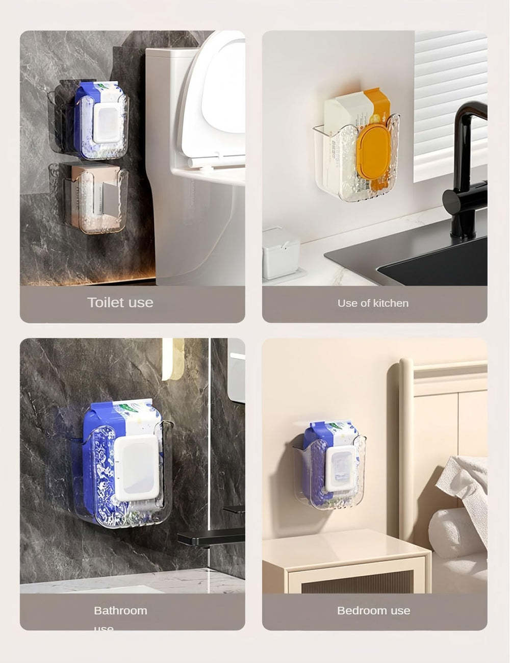 SQDWYGUO adhesive bracket installation enables drill-free mounting.
