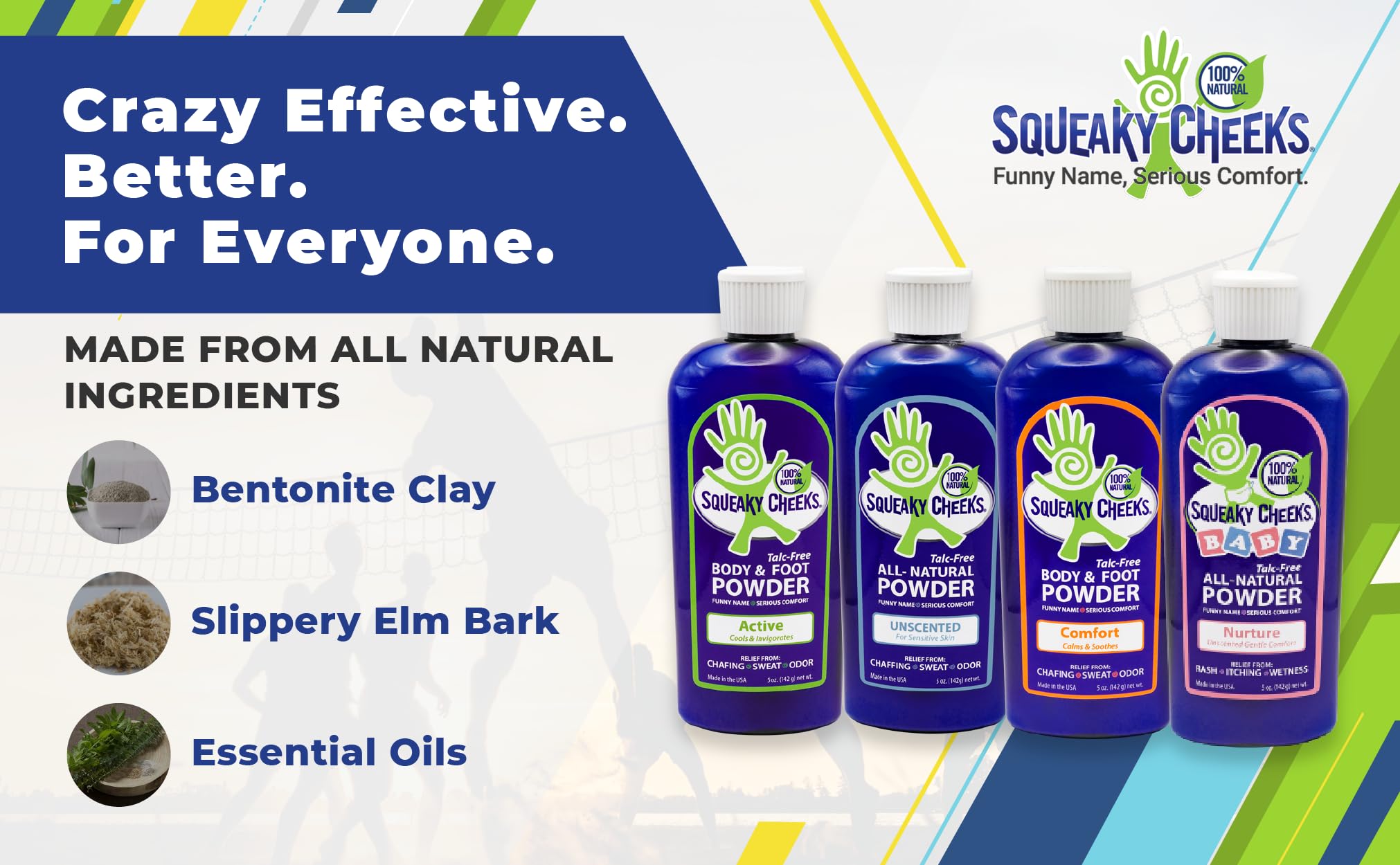 Squeaky Cheeks organic formula label indicating natural ingredients