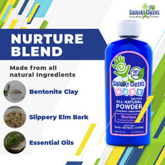 Squeaky Cheeks organic unscented powder keeps skin dry and comfortable