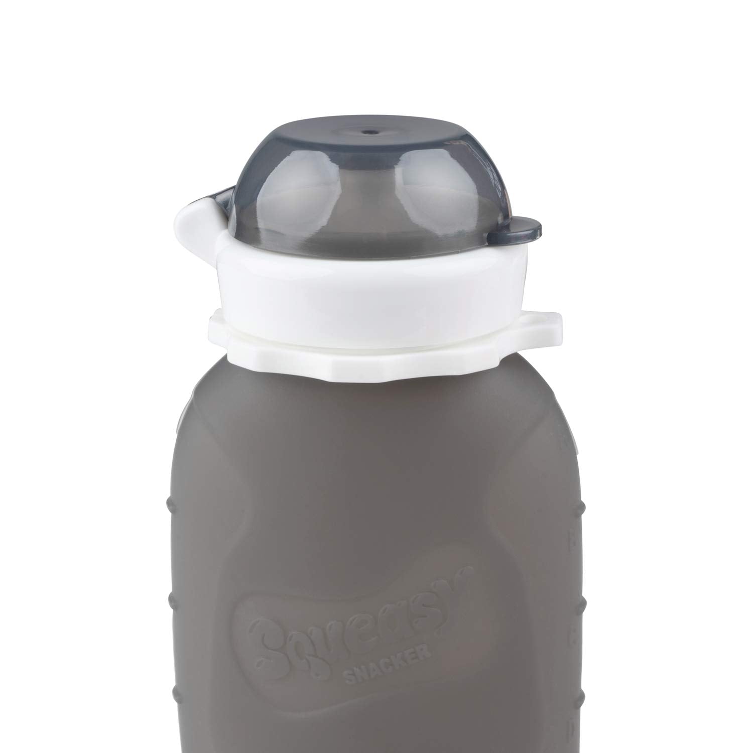 Squeasy Snacker stand-up design keeps the pouch upright for easy feeding.