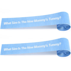 Sratte sky blue belly measuring tape with two rolls for baby showers.