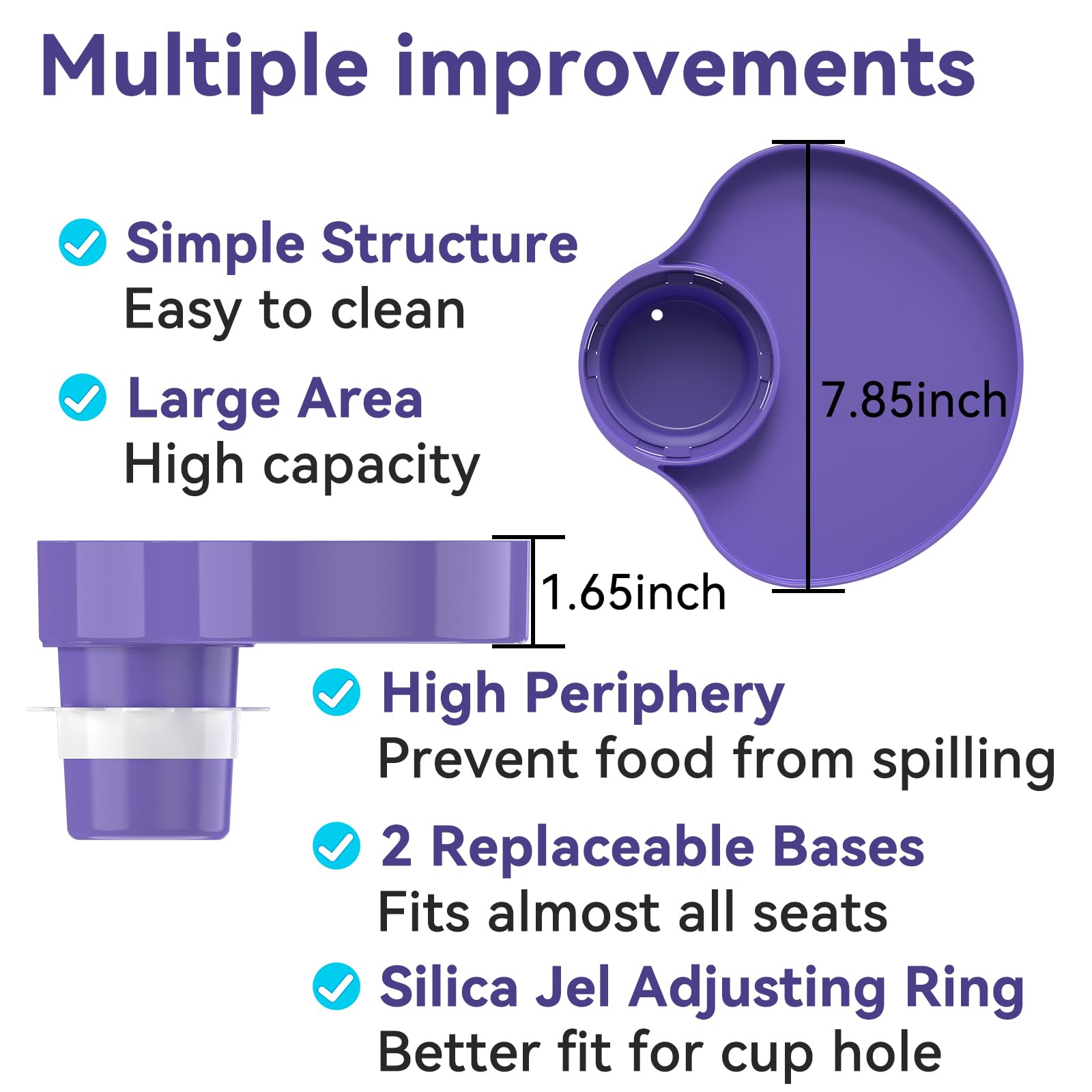 SSPONT cup hole three point three five inches fits most cups.