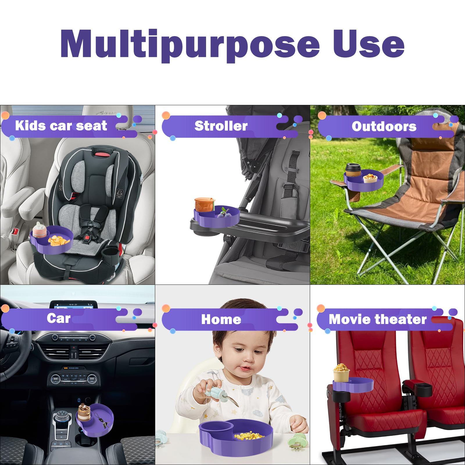 SSPONT wide-base removable tray adapts to most seats.