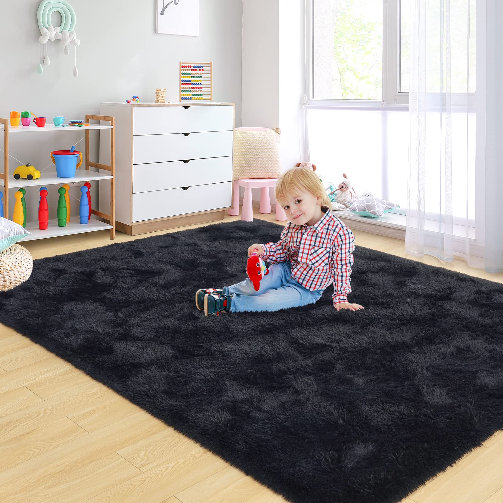 ST. BRIDGE non-slip backing detail helps rugs stay in place on hard floors.