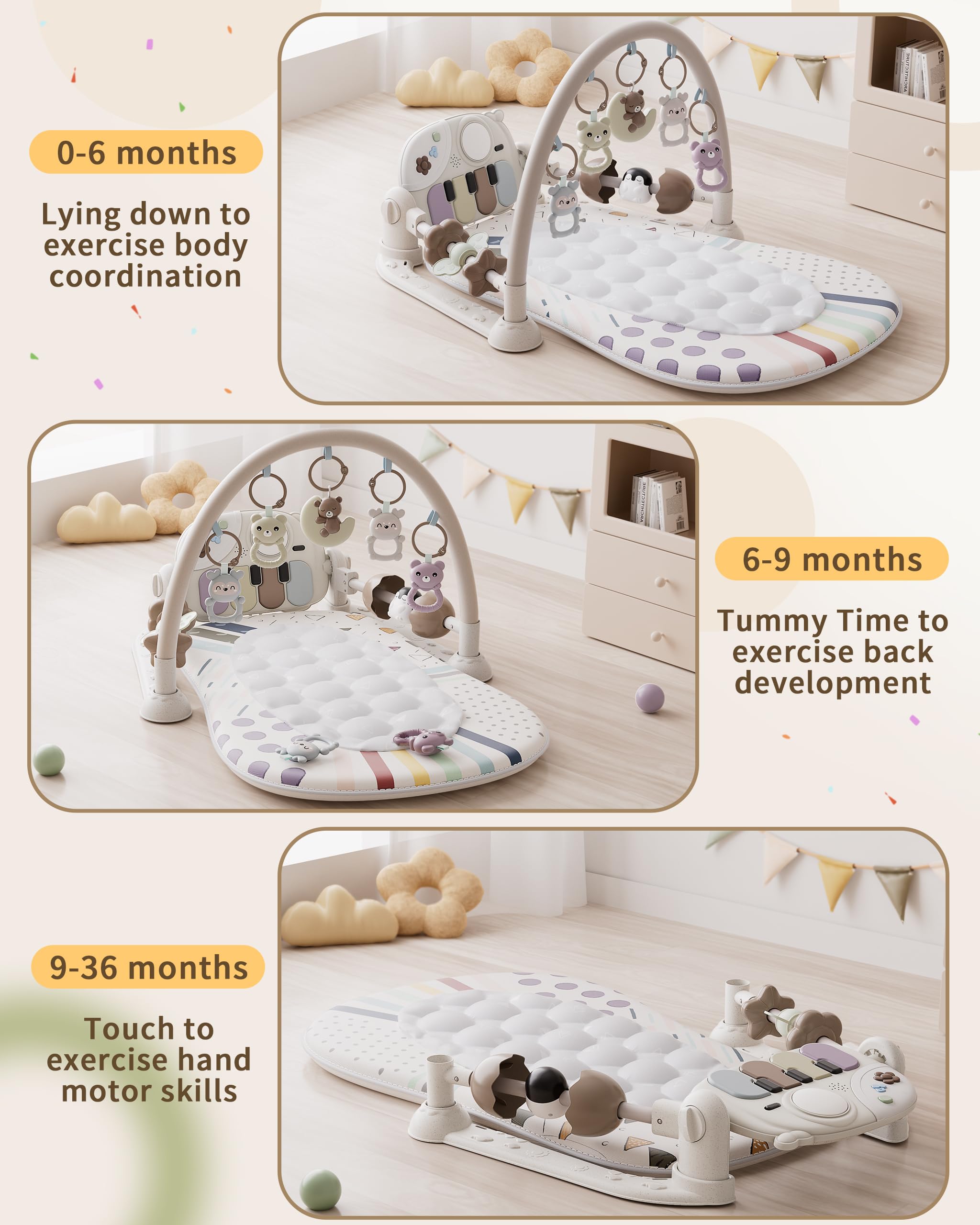 STACTCUTE washable play mat supports quick cleanup after messy moments.