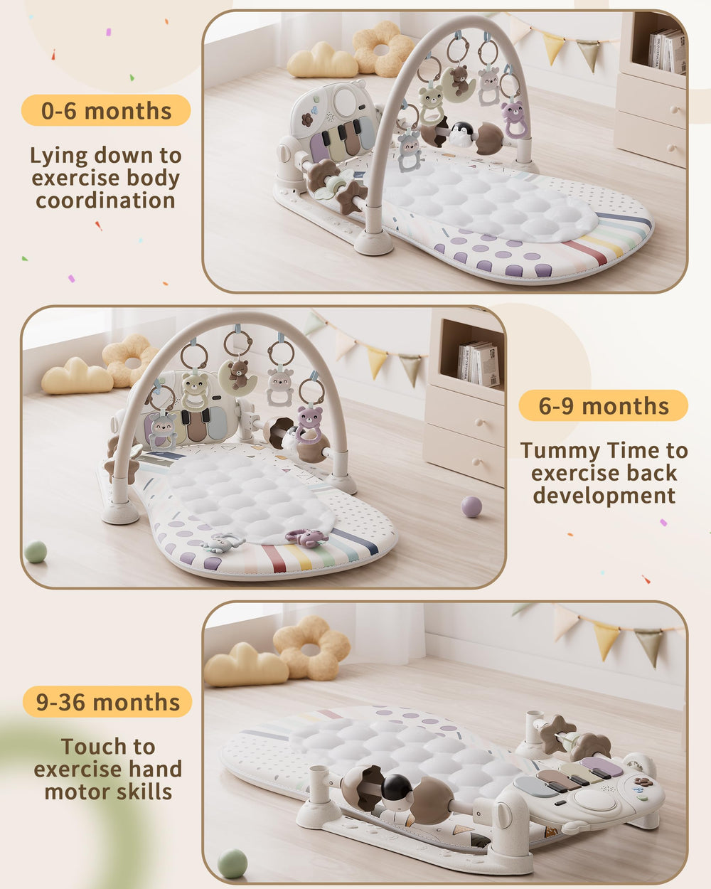 STACTCUTE washable play mat supports quick cleanup after messy moments.