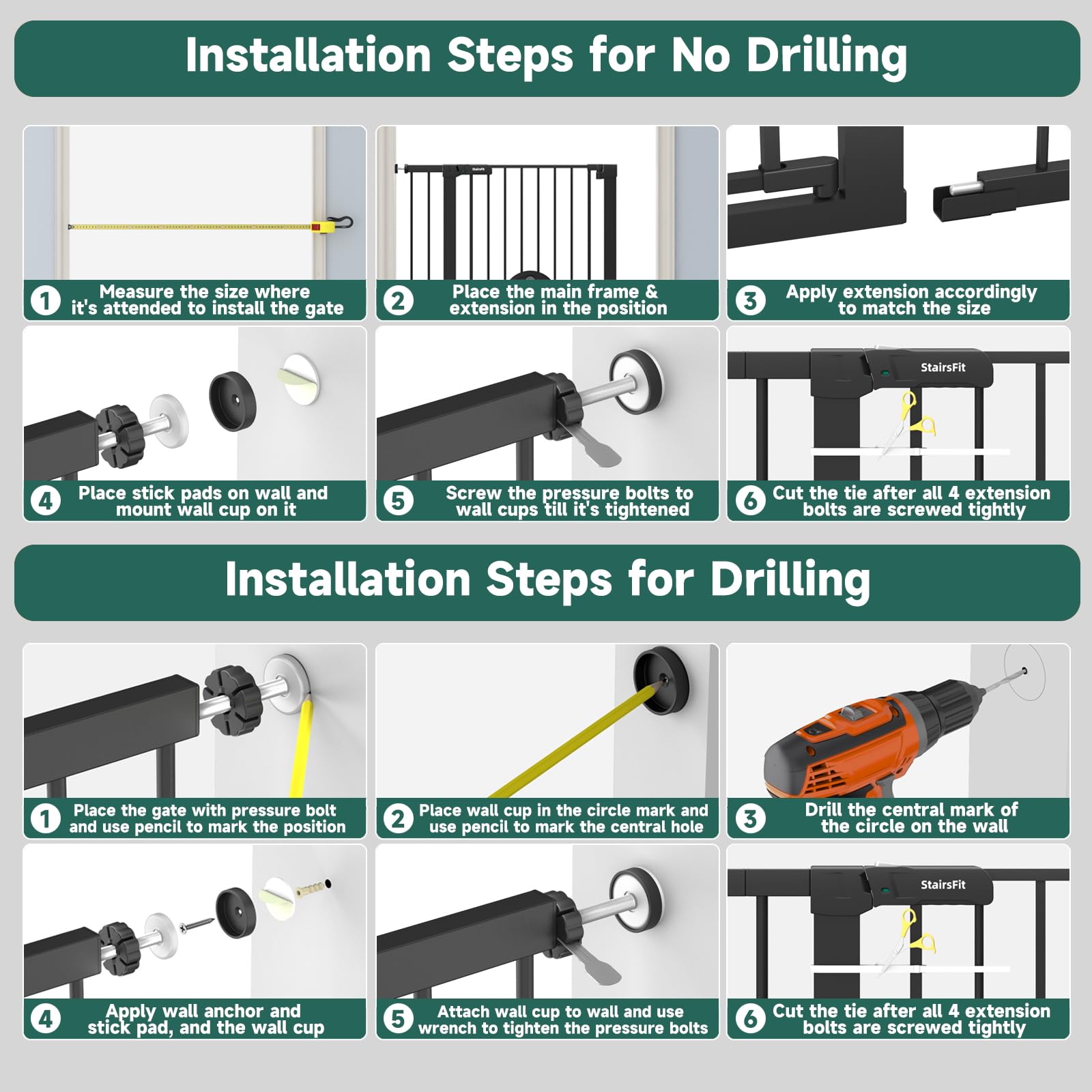StairsFit black metal finish suits modern interiors