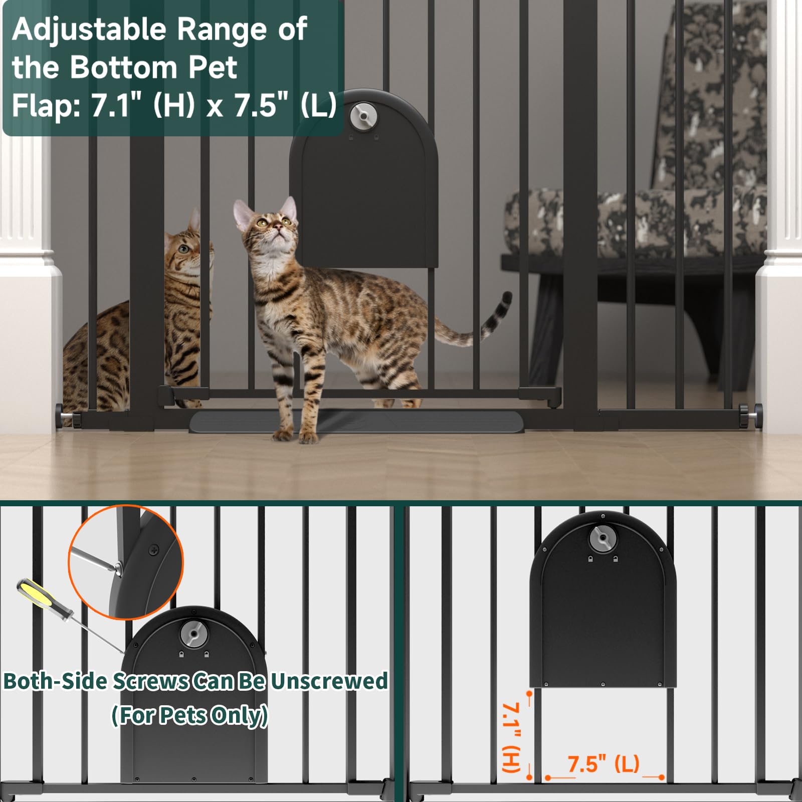 StairsFit gate extended to fit wide openings for stairs and doorways