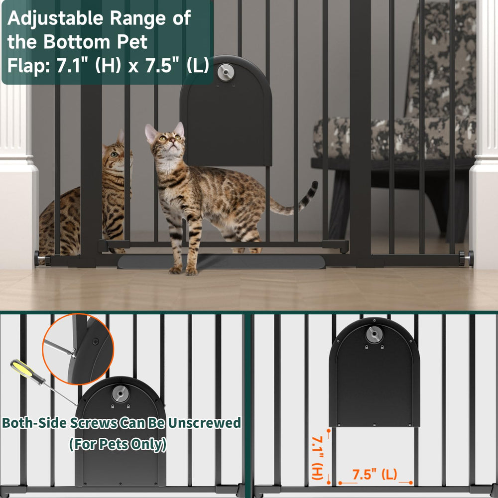 StairsFit gate extended to fit wide openings for stairs and doorways