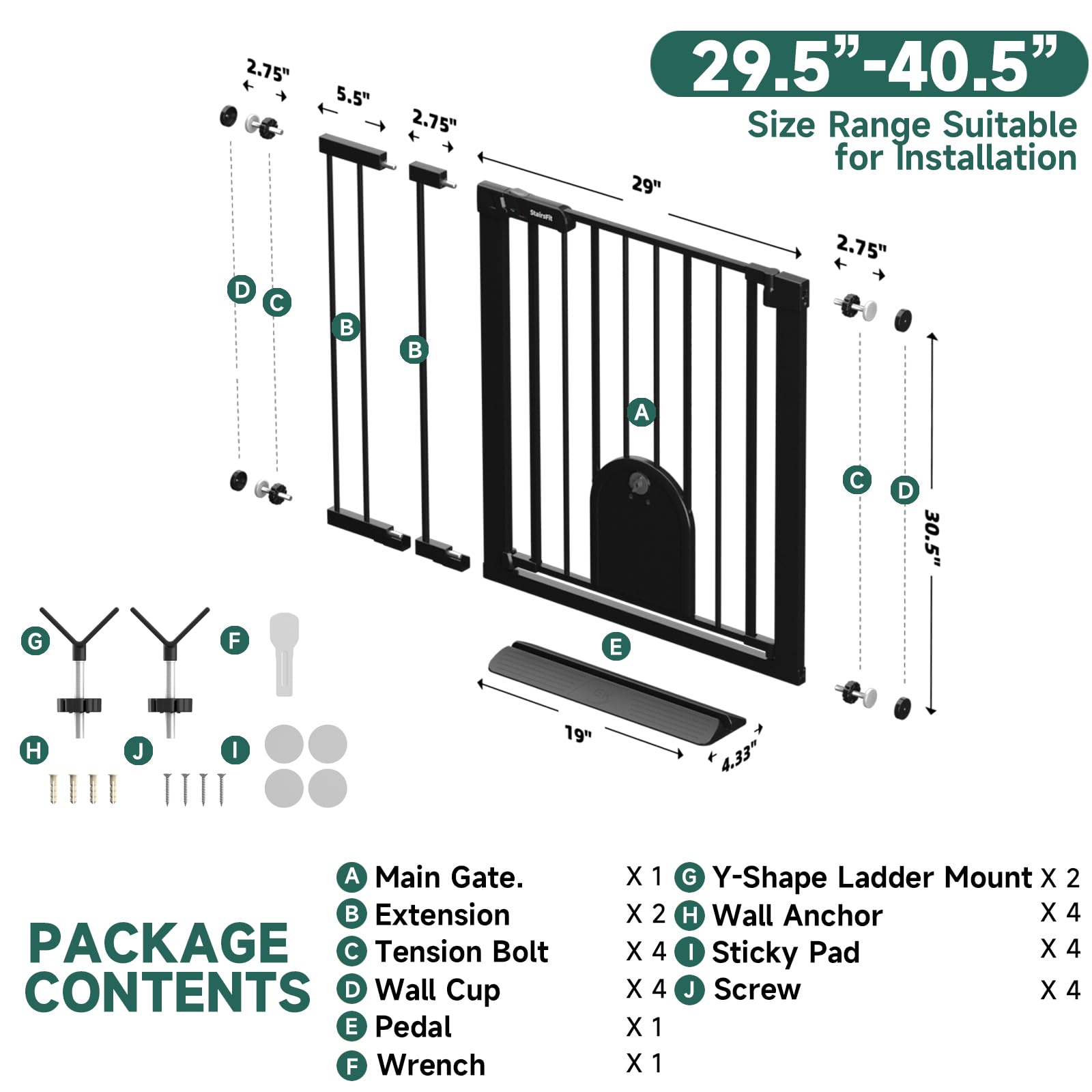 StairsFit includes Y-shaped adapters for curved railings