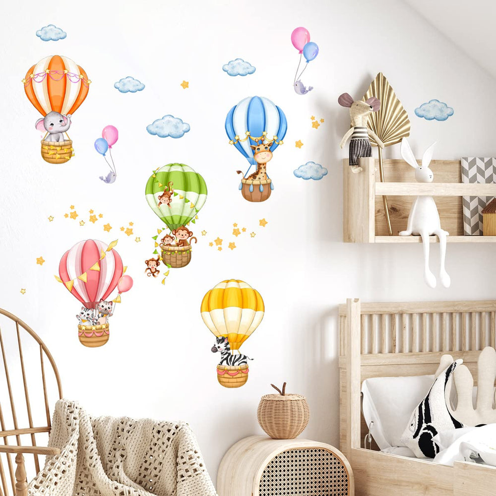 Stampringt giraffe balloon wall decal brightens the nursery with playful safari charm.