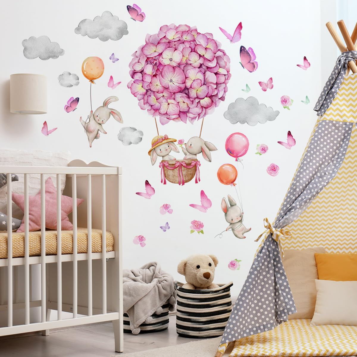 Stampringt Nursery Wall Decal adheres to smooth surfaces with no residue