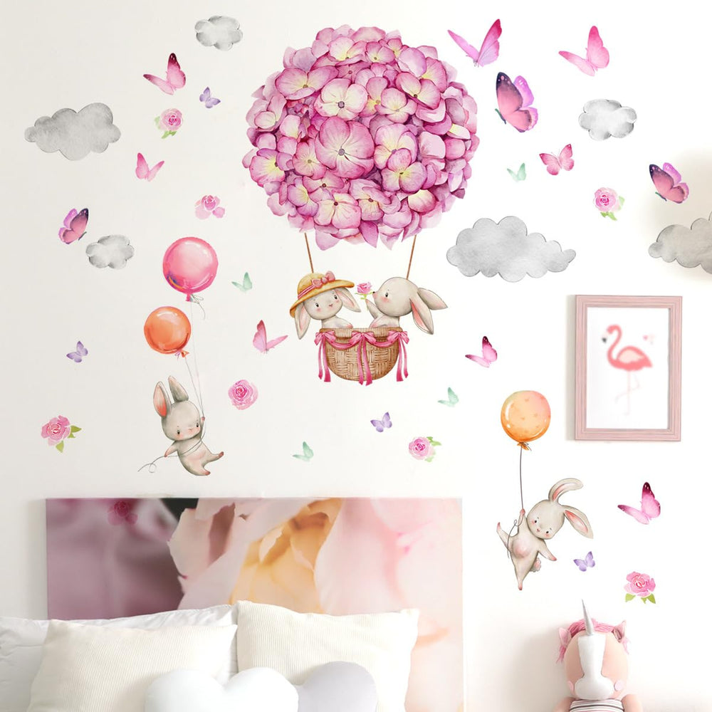 Stampringt Rabbit Wall Sticker creates a cute focal point in baby nurseries