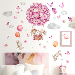 Stampringt Rabbit Wall Sticker creates a cute focal point in baby nurseries