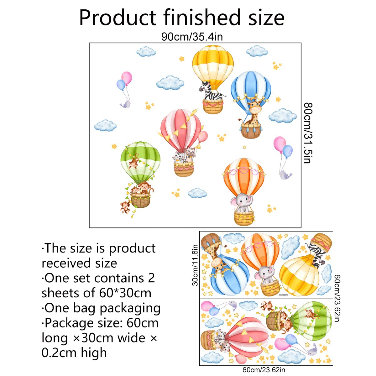 Stampringt safari wall sticker for kids' bedrooms, lively decor.