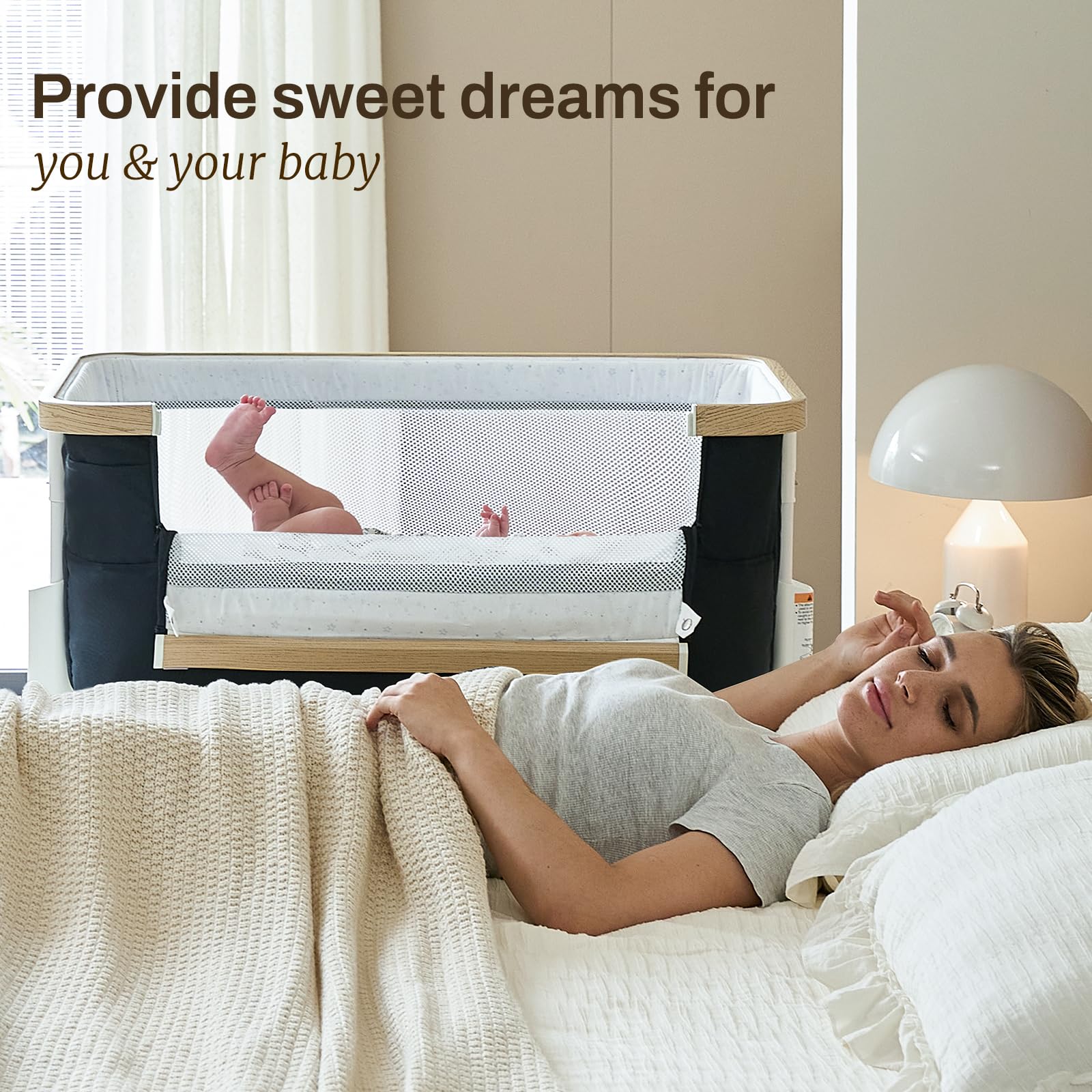 Staroyal bassinet includes a 1 cm waterproof mattress for protection.