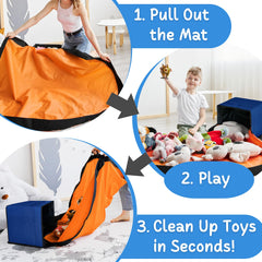 Starsiko XL play mat large provides soft, spacious surface for builders.