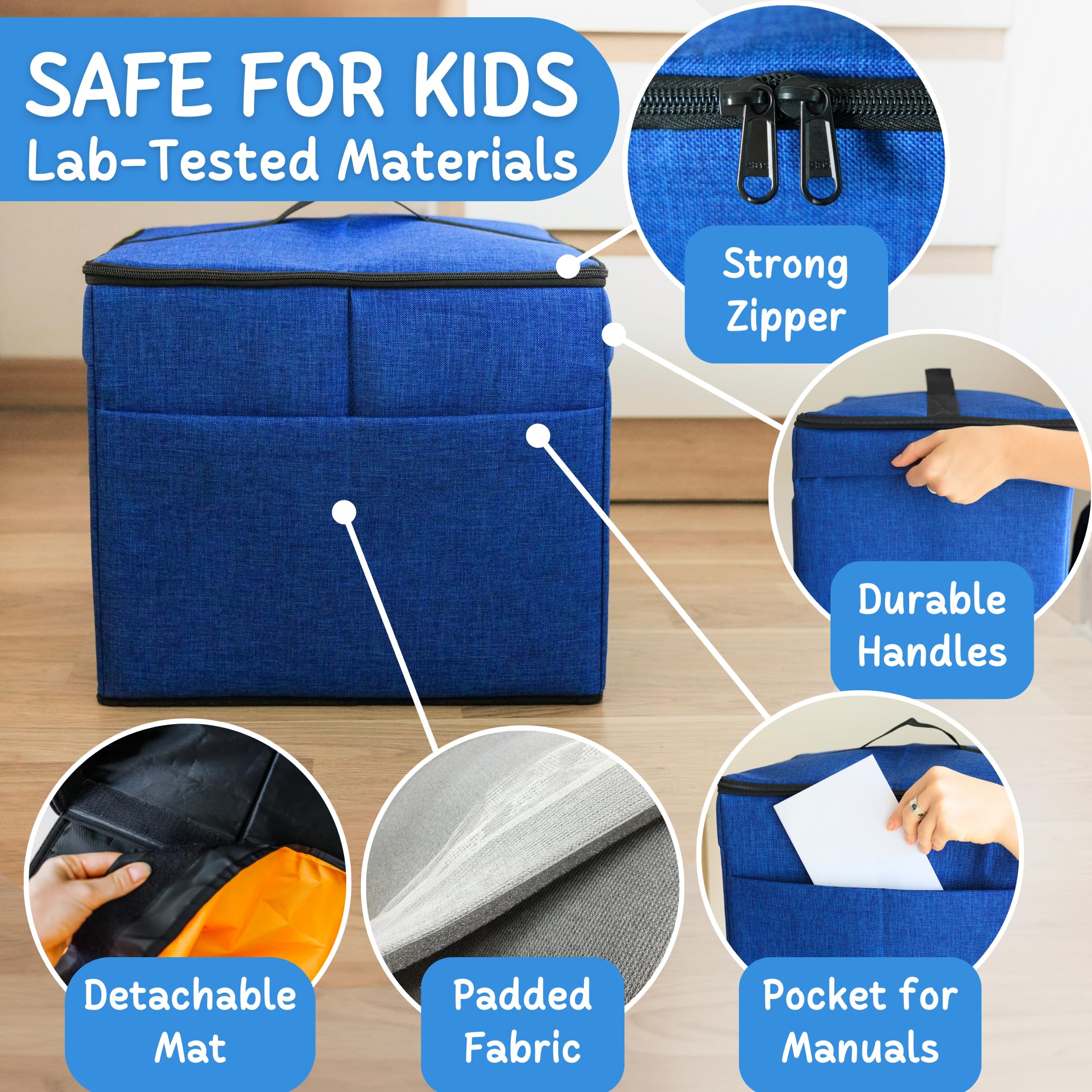 Starsiko XL soft reinforced walls stand up to daily play and keep toys contained.