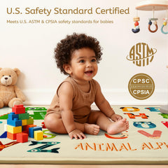 STARUIA Baby Play Mat flannel surface showcasing soft, skin-friendly texture for babies