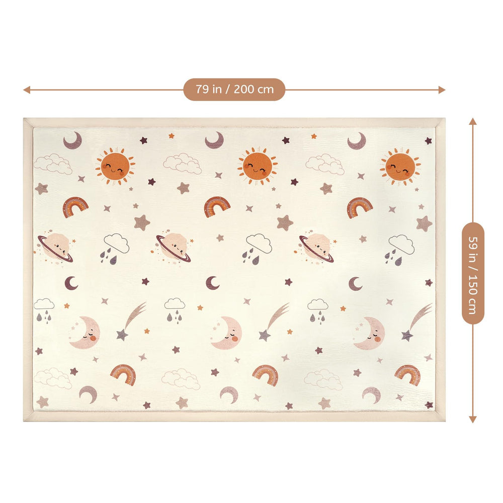 STARUIA soft flannel rug creates a cozy reading nook.
