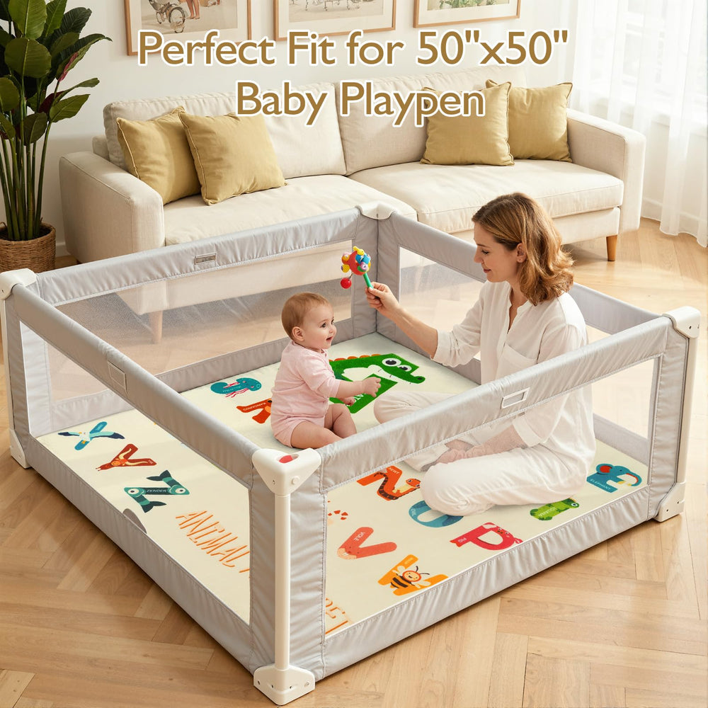 STARUIA Baby Play Mat non-slip backing keeps mat steady on floors