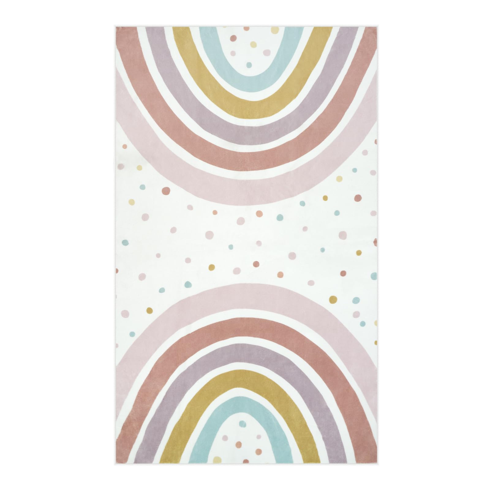 STARUIA Rainbow Rug adds a cozy reading corner while brightening room decor.