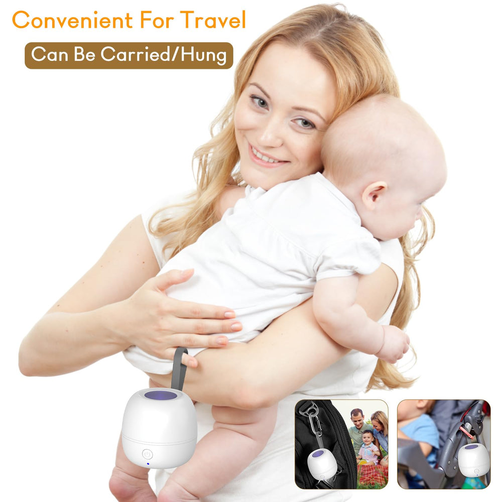 StarWin pacifier case with UV lamps for quick cleaning cycles.